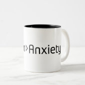 Action Over Anxiety Minimalist Two-Tone Coffee Mug (Devant droit)
