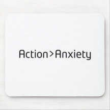 Action Over Anxiety Minimalistische Muismat