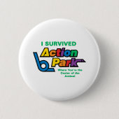 Action Park Survivor Ronde Button 5,7 Cm (Voorkant)