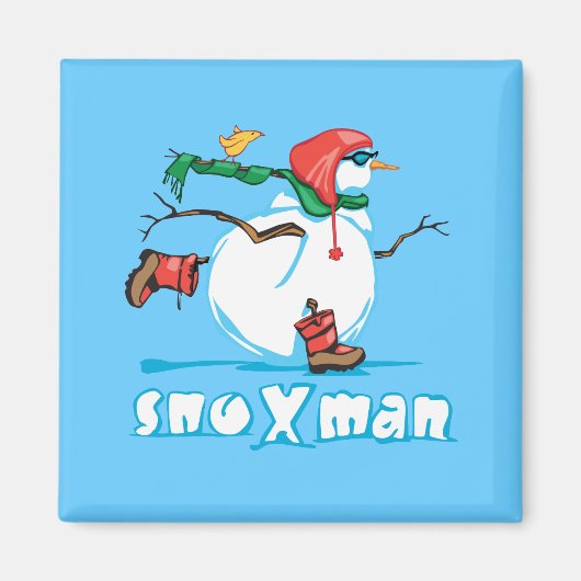 Action Snowman Magneet (Voorkant)