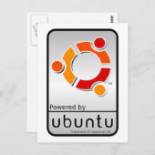 Actionné par la carte postale d'Ubuntu (Devant / Derrière)