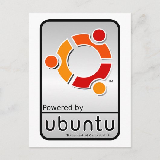Actionné par la carte postale d'Ubuntu (Devant)