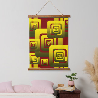 Activate My Heart Pattern Golden Hangend Wandkleed