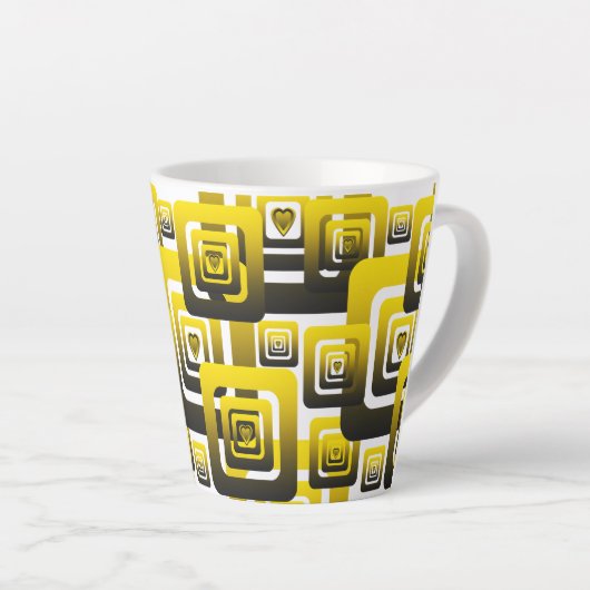 Activate My Heart Pattern Latte Mok (Rechterhoek)