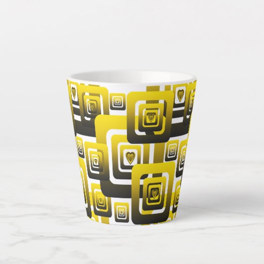 Activate My Heart Pattern Latte Mok (Voorkant)