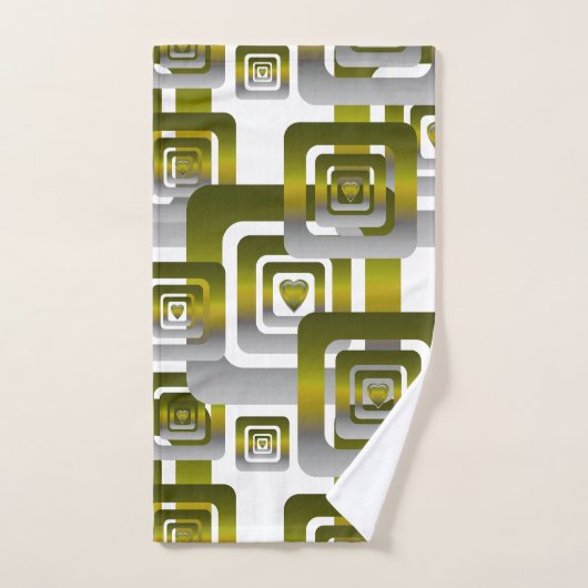 Activate My Heart Pattern Silver (Serviette à main)