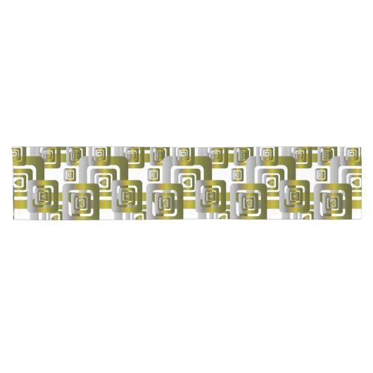 Activate My Heart Pattern Silver Korte Tafelloper (Horizontaal)