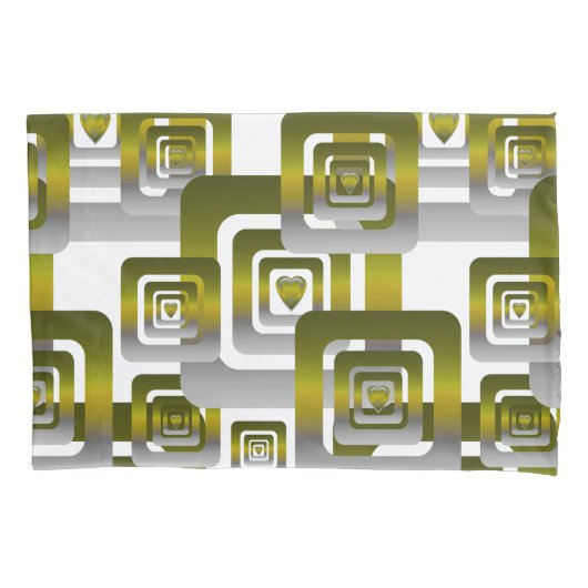 Activate My Heart Pattern Silver Kussensloop (Voorkant)