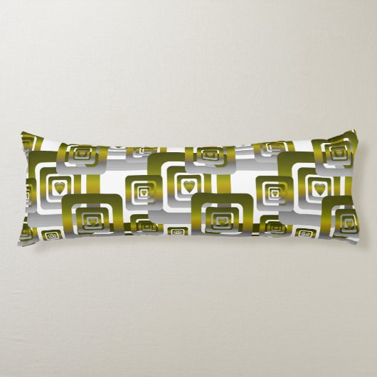 Activate My Heart Pattern Silver Lichaamskussen (Voorkant)