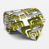 Activate My Heart Pattern Silver Stropdas (Opgerold)