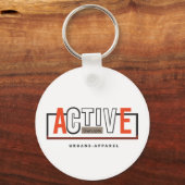 Active Mode On – Stay Fit Stay Moving Design Sleutelhanger (Voorkant)