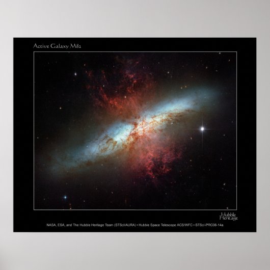 ActiveGalaxyM82-2006-14a Poster (Voorkant)