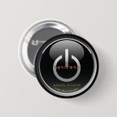 Activeren - Zwarte gladde Button (Voorkant /achterkant)