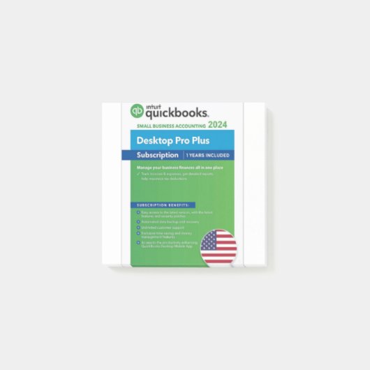 Activering van de gebruiksduur van Quickbooks Desk Post-it® Notes (Voorkant)