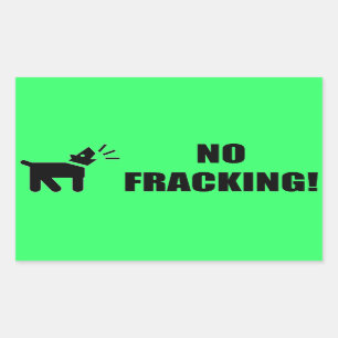 Activist Dog: Geen fracking Rechthoekige Sticker