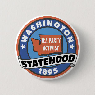 ACTIVIST VAN TEA PARTIJ RONDE BUTTON 5,7 CM