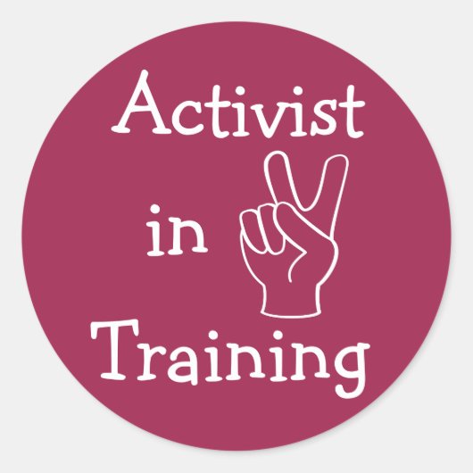 Activiste en formation Sticker Rond Classique (Devant)