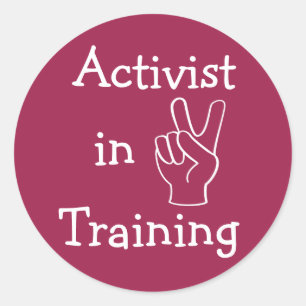 Activiste en formation Sticker Rond Classique