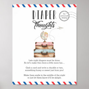 Activiteit Baby shower 's nachts luidere gedachten Poster