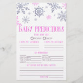 Activiteit roze snowflake Baby shower Briefpapier (Voorkant)