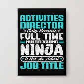 Activiteiten Director Functie Titel Beroep Vaardig Button (Voorkant)