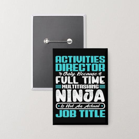 Activiteiten Director Functie Titel Beroep Vaardig Button (Voorkant / Achterkant)