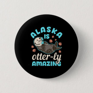 Activiteiten in de omgeving van Alaska Zee Otter V Ronde Button 5,7 Cm