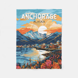 Activiteiten in de omgeving van Anchorage Alaska T Fleece Deken