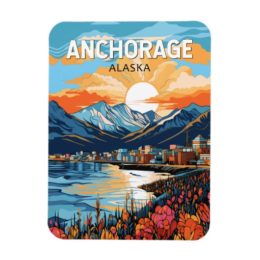 Activiteiten in de omgeving van Anchorage Alaska T Magneet (Verticaal)