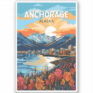 Activiteiten in de omgeving van Anchorage Alaska T Sticker