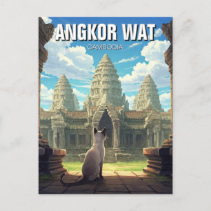 Activiteiten in de omgeving van Angkor Wat Cambodi Briefkaart