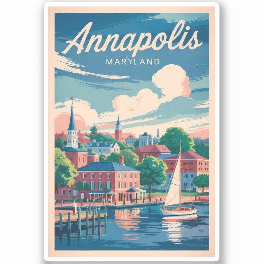 Activiteiten in de omgeving van Annapolis Maryland Sticker (Voorkant)