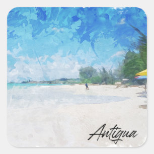 Activiteiten in de omgeving van Antigua Caribbean  Vierkante Sticker