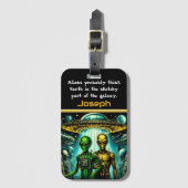 Activiteiten in de omgeving van Area 51 Night Sky Bagagelabel (Voorkant (verticaal))