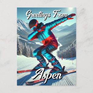 Activiteiten in de omgeving van Aspen Dabbing Snow Briefkaart