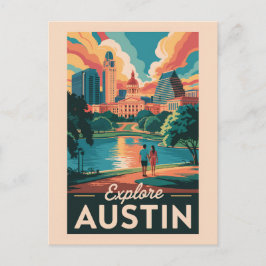 Activiteiten in de omgeving van Austin Texas Skyli Briefkaart