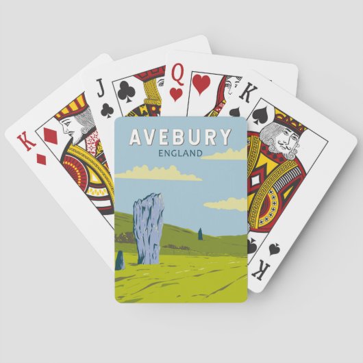 Activiteiten in de omgeving van Avebury England Tr Pokerkaarten (Achterkant)