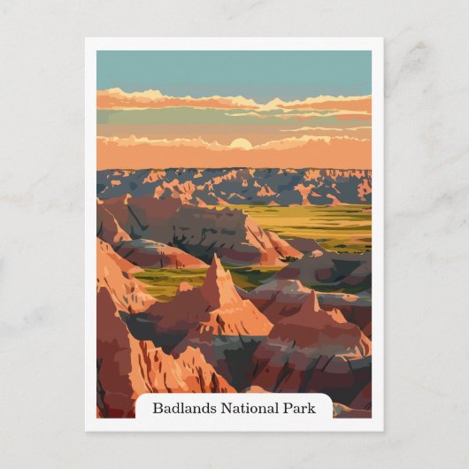 Activiteiten in de omgeving van Badlands National Briefkaart (Voorkant)