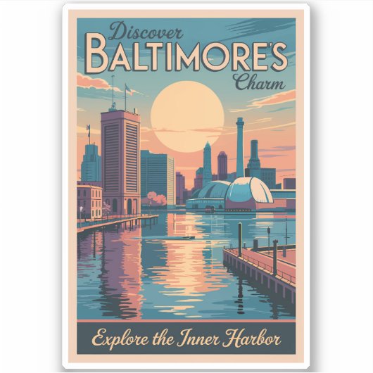 Activiteiten in de omgeving van Baltimore Maryland Sticker (Voorkant)