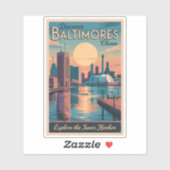 Activiteiten in de omgeving van Baltimore Maryland Sticker (Vel)