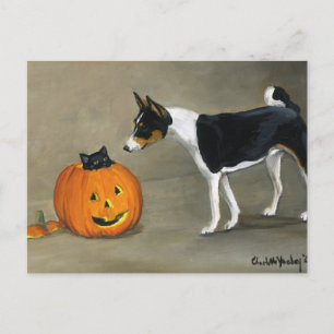 Activiteiten in de omgeving van Basenji Halloween  Feestdagenkaart