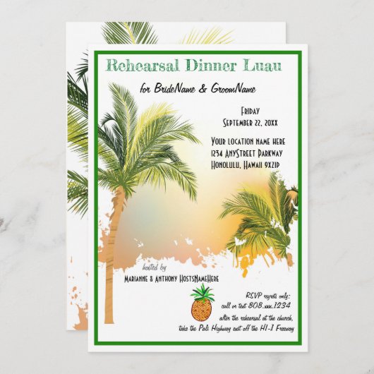 Activiteiten in de omgeving van Beach Palm Trees R Kaart (Voorkant / Achterkant)