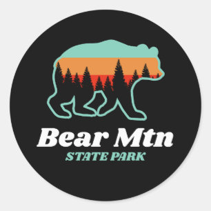 Activiteiten in de omgeving van beer Mountain Stat Ronde Sticker