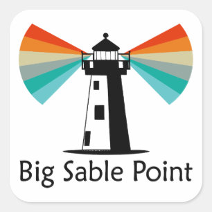 Activiteiten in de omgeving van Big Sable Point Li Vierkante Sticker