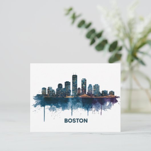 Activiteiten in de omgeving van Boston City Skylin Briefkaart (Staand voorkant)
