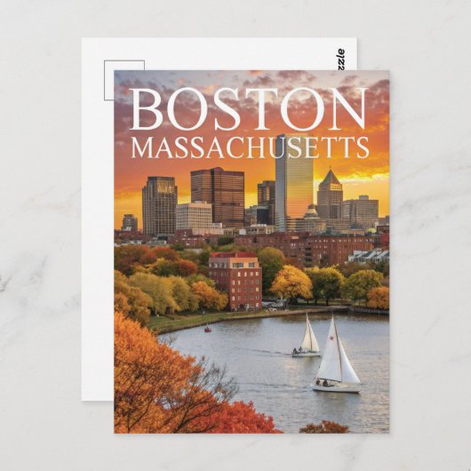 Activiteiten in de omgeving van Boston Massachuset Briefkaart (Voorkant / Achterkant)