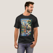 Activiteiten in de omgeving van Boston Massachuset T-shirt (Voorkant volledig)