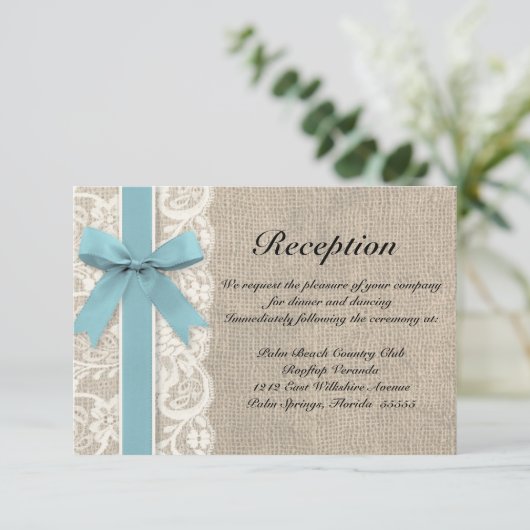 Activiteiten in de omgeving van Burlap Rustic Rece Kaart (Staand voorkant)