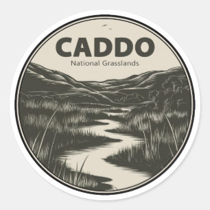 Activiteiten in de omgeving van Caddo National Gra Ronde Sticker