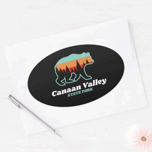 Activiteiten in de omgeving van Canaan Valley Reso Ovale Sticker (Envelop)